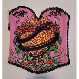 Women Sexy Women's Small Pink Bustier Corset With Removable Straps SL5093-3